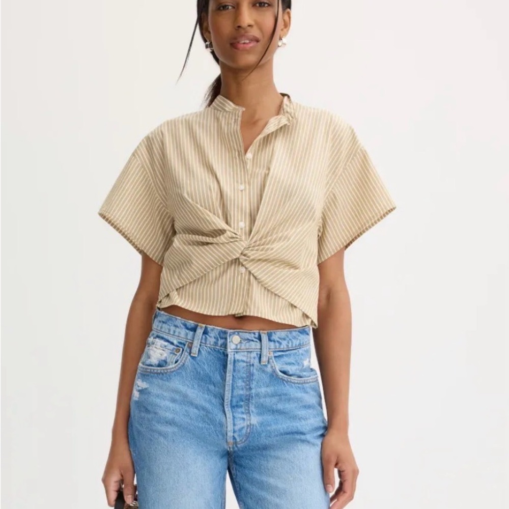 rag & bone Gretchen stripe pop line shirt